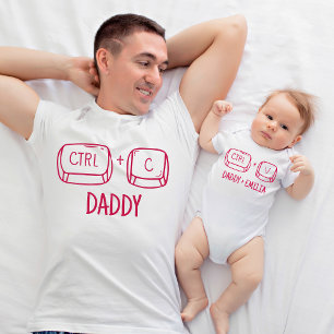 Body Para Bebé Nuestro Primer Día del Padre Nuevo Papá y Bebé Com