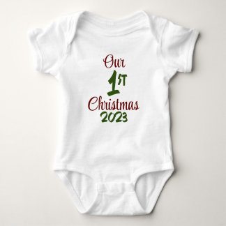Body Para Bebé Nuestro primer traje de bodysuit navideño