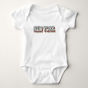 Body Para Bebé Nueva York Retro 80s Ciudad Cromada 