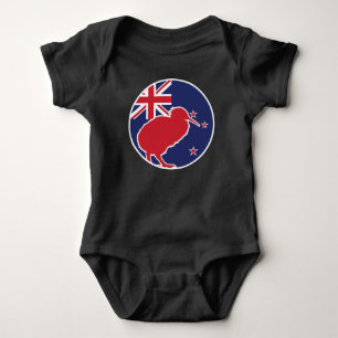 Body Para Bebé Nueva Zelanda Kiwi New Zealand National Animal Fla