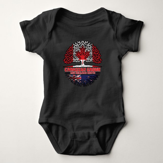 Body Para Bebé Nueva Zelanda Nueva Zelanda Canadiense Roots de ár (Anverso)