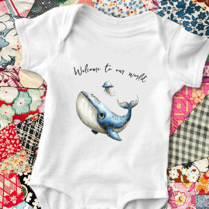 Body Para Bebé Nuevo bebé ballena Bienvenido a nuestro mundo