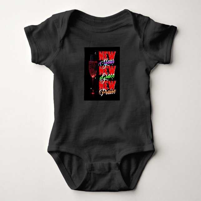Body Para Bebé Nuevo elogio de Grace de Año Nuevo (Anverso)