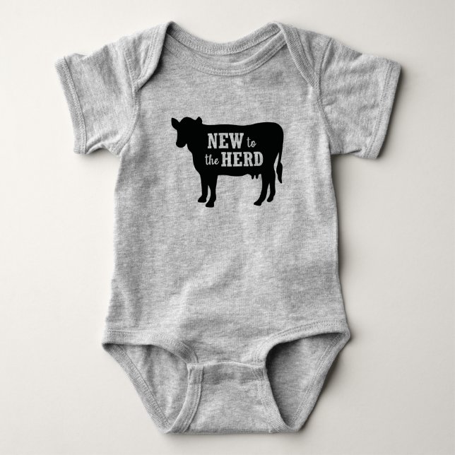 Body Para Bebé Nuevo en el traje de bebé de rebaño (Anverso)