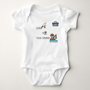 Body Para Bebé "Nuevo en la Tripulación" AZUL Personalizable Pesc