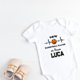 Body Para Bebé Nuevo jugador de baloncesto personalizado en la ci