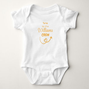 Body Para Bebé Nuevo Para La Tripulación [SURNAME], Regalo De Beb