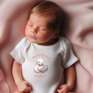 Body Para Bebé Nuevo Personalizado Para El Bloque - Swan