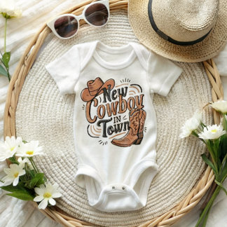 Body Para Bebé Nuevo Vaquero en la Ciudad