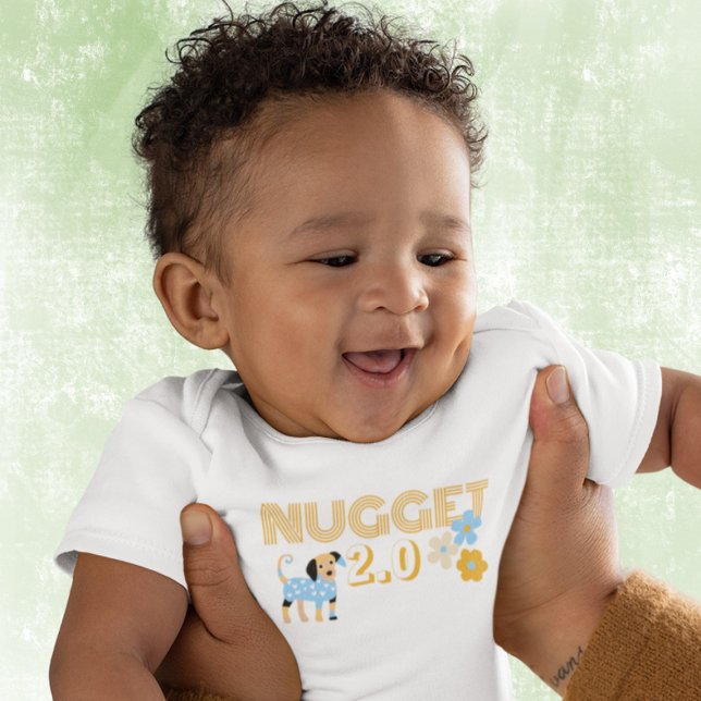 Body Para Bebé Nugget 2.0 Perro y Flores (Subido por el creador)