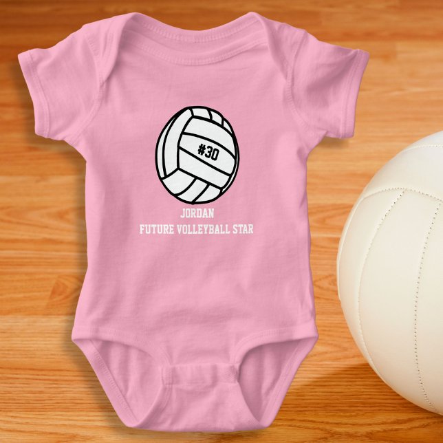 Body Para Bebé Número de jugador de voleibol personalizado, nombr (Subido por el creador)