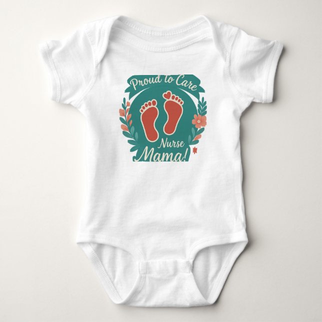 Body Para Bebé "Nurse Mom" Baby T-Shirt Collection (Anverso)