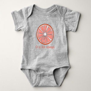Body Para Bebé O es para Naranja Citrus Fruit Slice Foodie