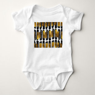 Body Para Bebé Obras de arte dorado: Resumen de oro y negro