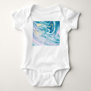 Body Para Bebé Ocean Art: Marble Agate Swirls.