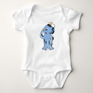 Body Para Bebé Octopus como capitán con gorra