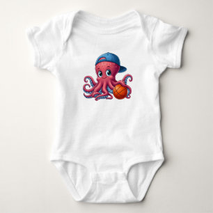 Body Para Bebé Octopus de baloncesto