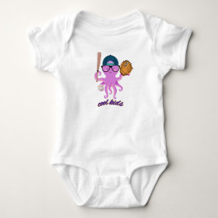 Body Para Bebé Octopus de béisbol infantil de Guay
