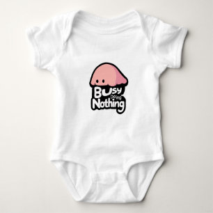 Body Para Bebé Ocupado No Haciendo Nada - Cute Blob Rosa