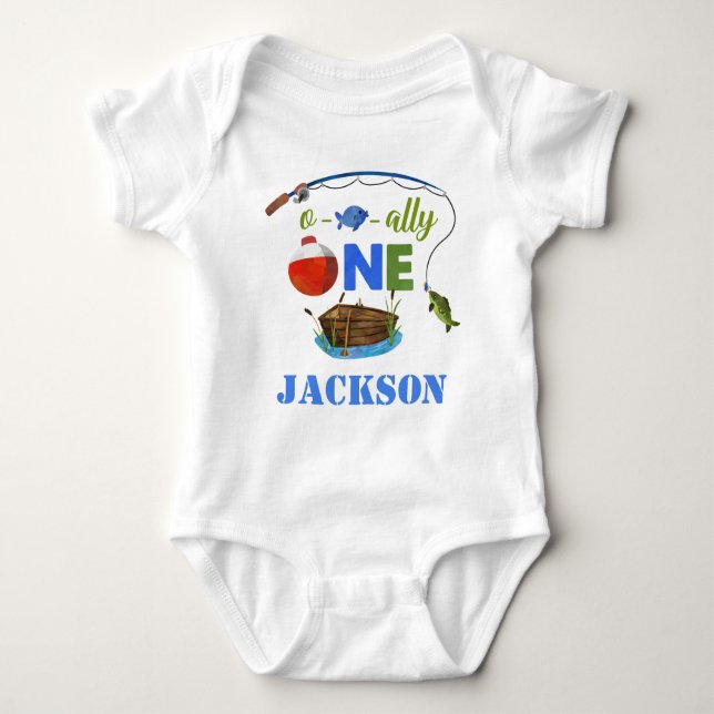 Body Para Bebé Ofishally ONE baby bodysuite O-fish ally Big ONE (Anverso)