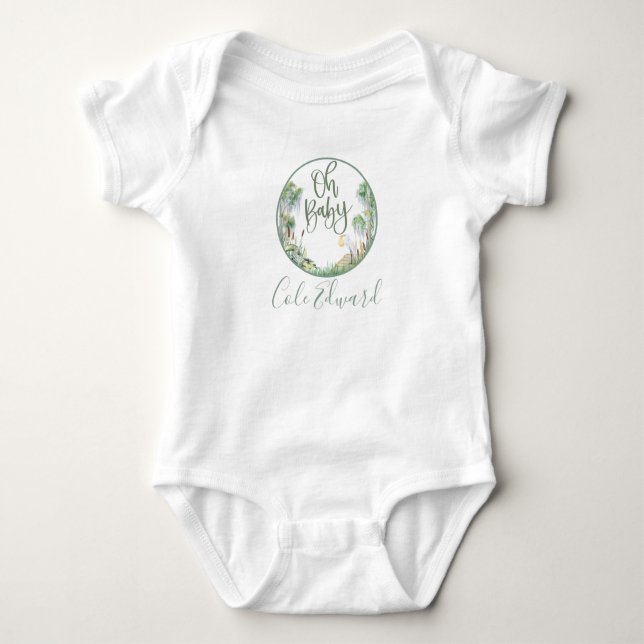 Body Para Bebé Oh Baby Bayou Swamp Baby Shower (Anverso)
