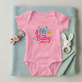 Body Para Bebé Oh Baby Cute Colorful Pink Bodysuit with