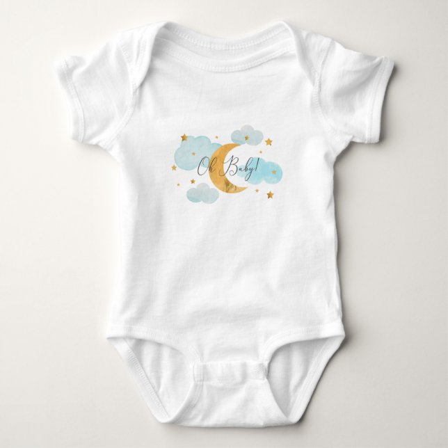 Body Para Bebé Oh Baby! Moon & Stars Bodysuit (Anverso)
