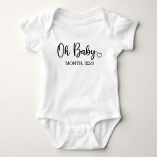 Body Para Bebé Oh bebé viene pronto Invitación de embarazo