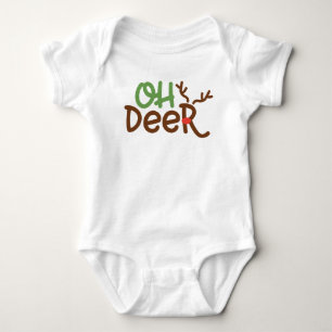 Body Para Bebé Oh Deer Navidades Holiday Baby Bodysuit