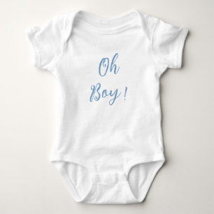 Body Para Bebé Oh niño traje simple de bebé azul
