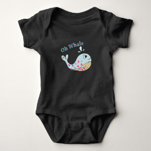Body Para Bebé Oh Whale Cute Animal Funny Punki Typography Art