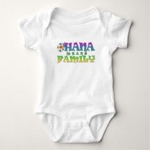  Ohana significa familia - con plumeria Baby Bodys