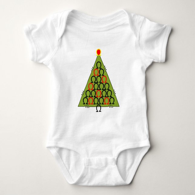 Body Para Bebé Ohm Christmas Tree (Anverso)