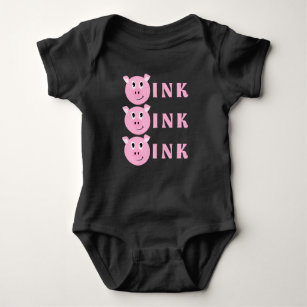 Body Para Bebé ¡OINK! Pequeños chicas rosados lindos del cerdo