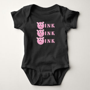 Body Para Bebé ¡OINK! Pequeños Personalizados rosados Chicas de c