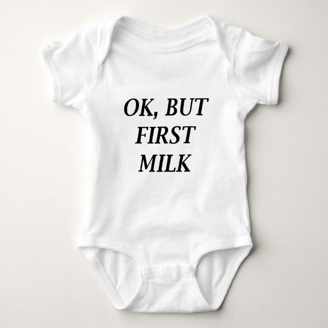 Body Para Bebé Ok, Pero Primera Leche (Anverso)