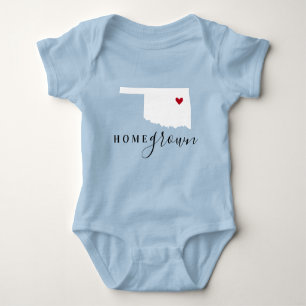 Body Para Bebé Oklahoma Home Grown State Tee
