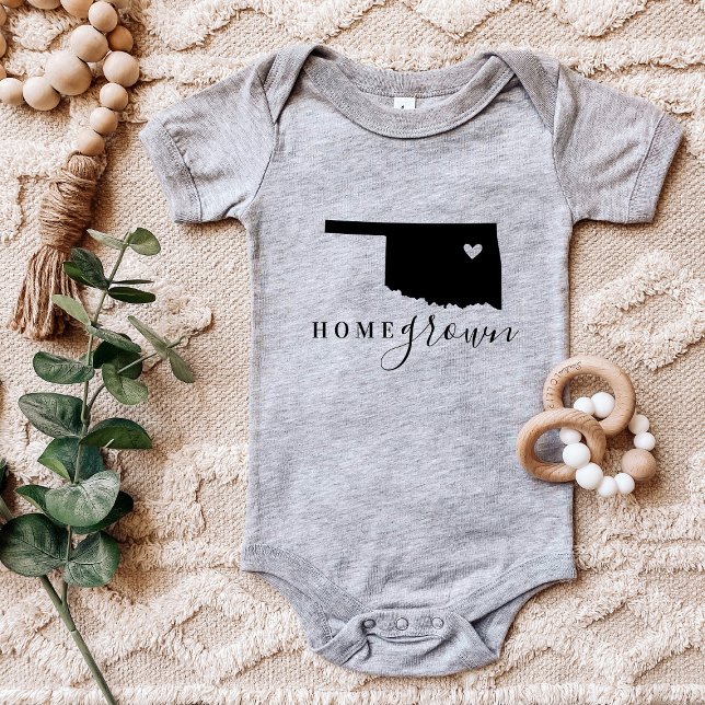 Body Para Bebé Oklahoma Home Grown State Tee (Subido por el creador)