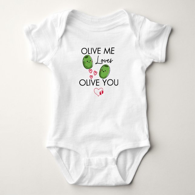 Body Para Bebé Olive me Loves Olive Olive Me Loves All You (Anverso)