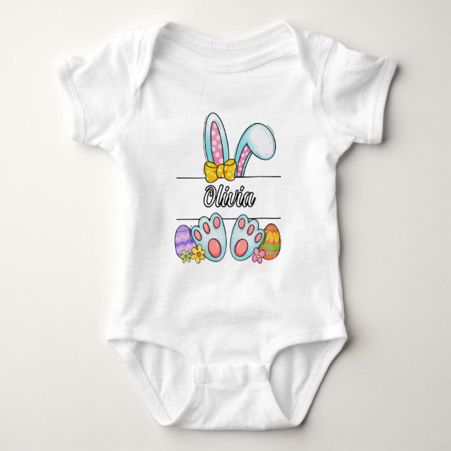 Body Para Bebé Olivia Easter Bunny (Anverso)