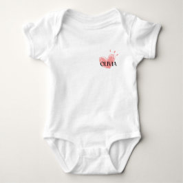 Body Para Bebé Olivia Heart Baby Bodysuit