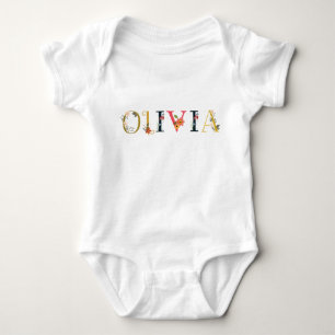 Body Para Bebé OLIVIA Nombre Elegante Bordado