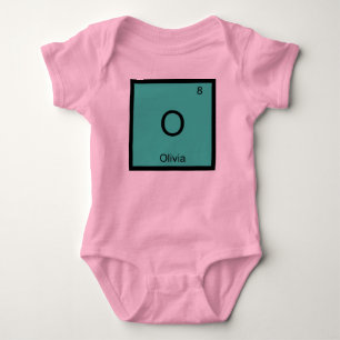 Body Para Bebé Olivia Nombre Química Elemento Tabla Periódica