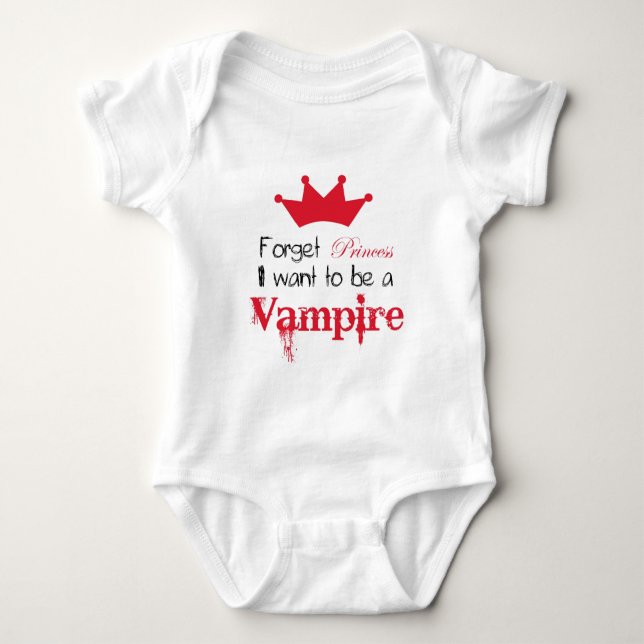 Body Para Bebé Olvídate de la princesa que quiero ser un vampiro (Anverso)