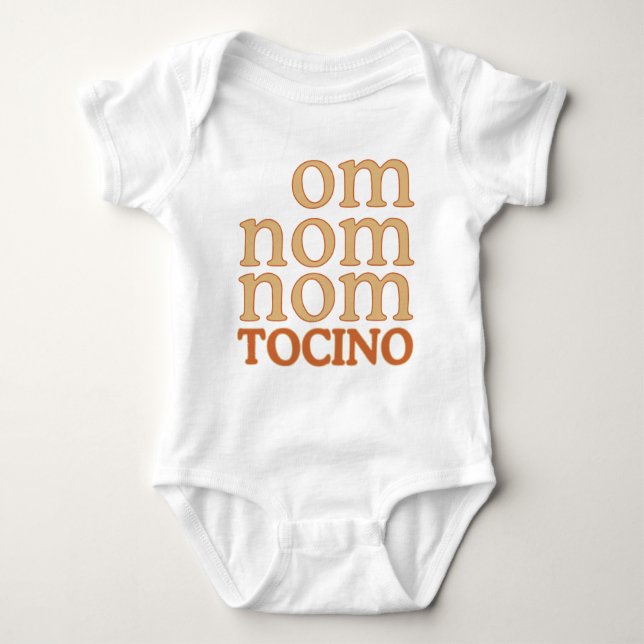 Body Para Bebé OM NOM NOM mmm… TOCINO (Anverso)