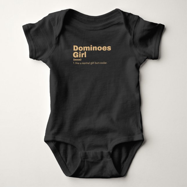 Body Para Bebé ominoes Girl - Dominoes (Anverso)
