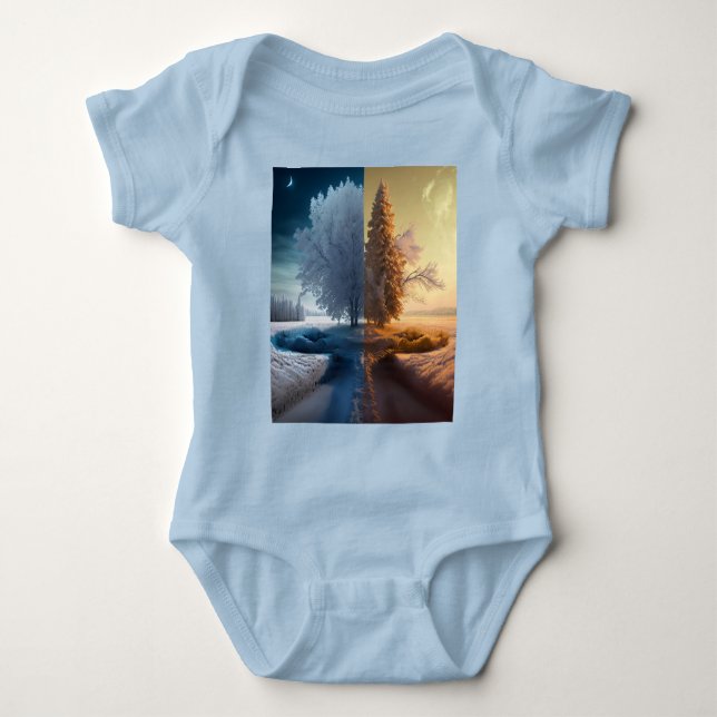 Body Para Bebé One day in winter (Anverso)