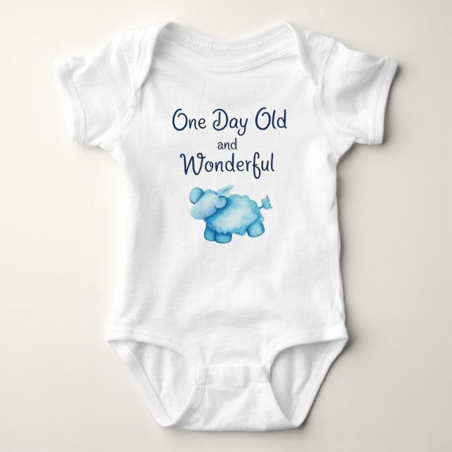 Body Para Bebé One Day Old & Wonderful! (Anverso)