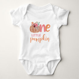 Body Para Bebé One Little Pumpkin Boho Floral 1st Bday