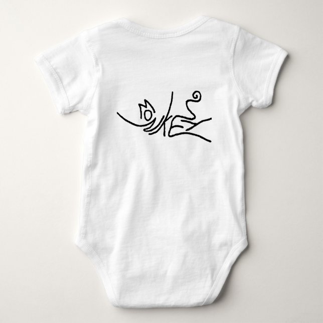 Body Para Bebé Onsie, bebé mono (Reverso)